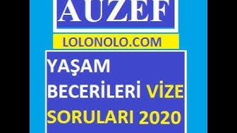 'Video thumbnail for Yaşam Becerileri 2020 Vize'