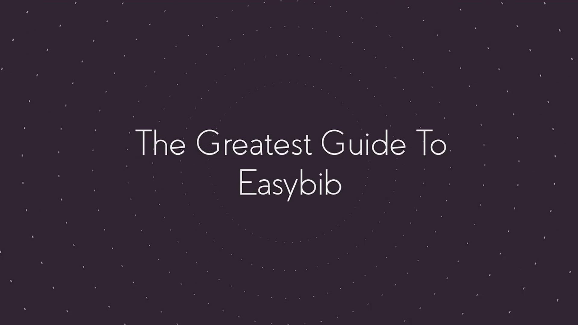 'Video thumbnail for The Greatest Guide To Easybib - Razmonweb'