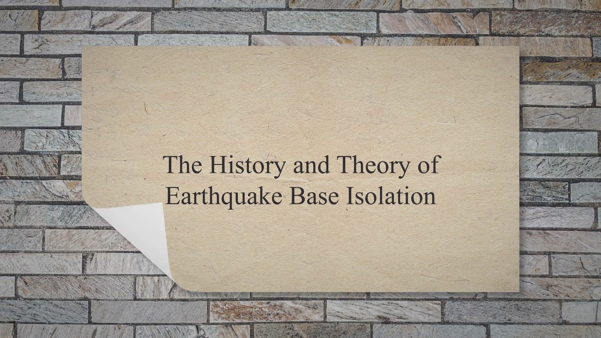 How does a Base Isolation work on a Building after an Earthquake.