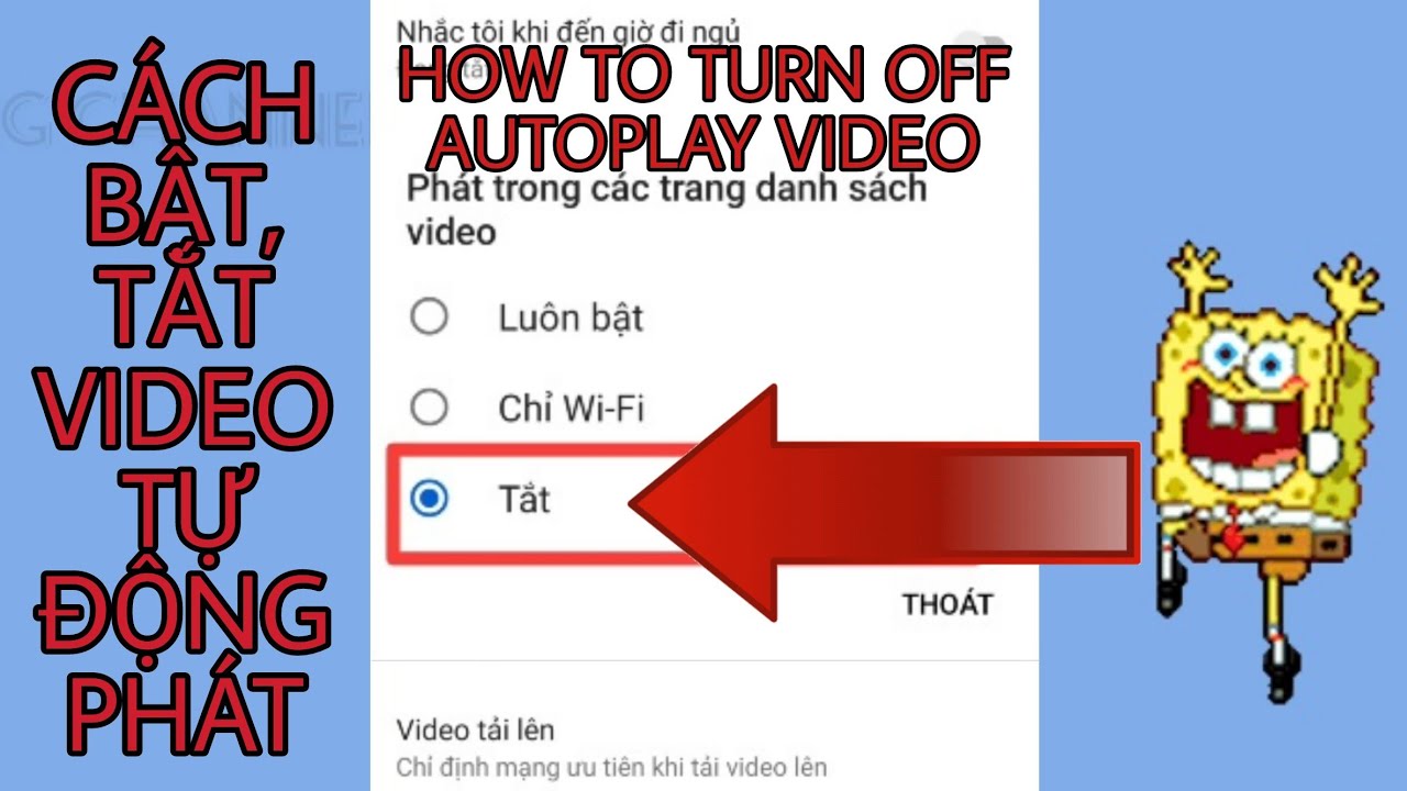 'Video thumbnail for Cách bật tắt tính năng tự động phát video trên youtube bằng điện thoại | Vũ Giang Channel'