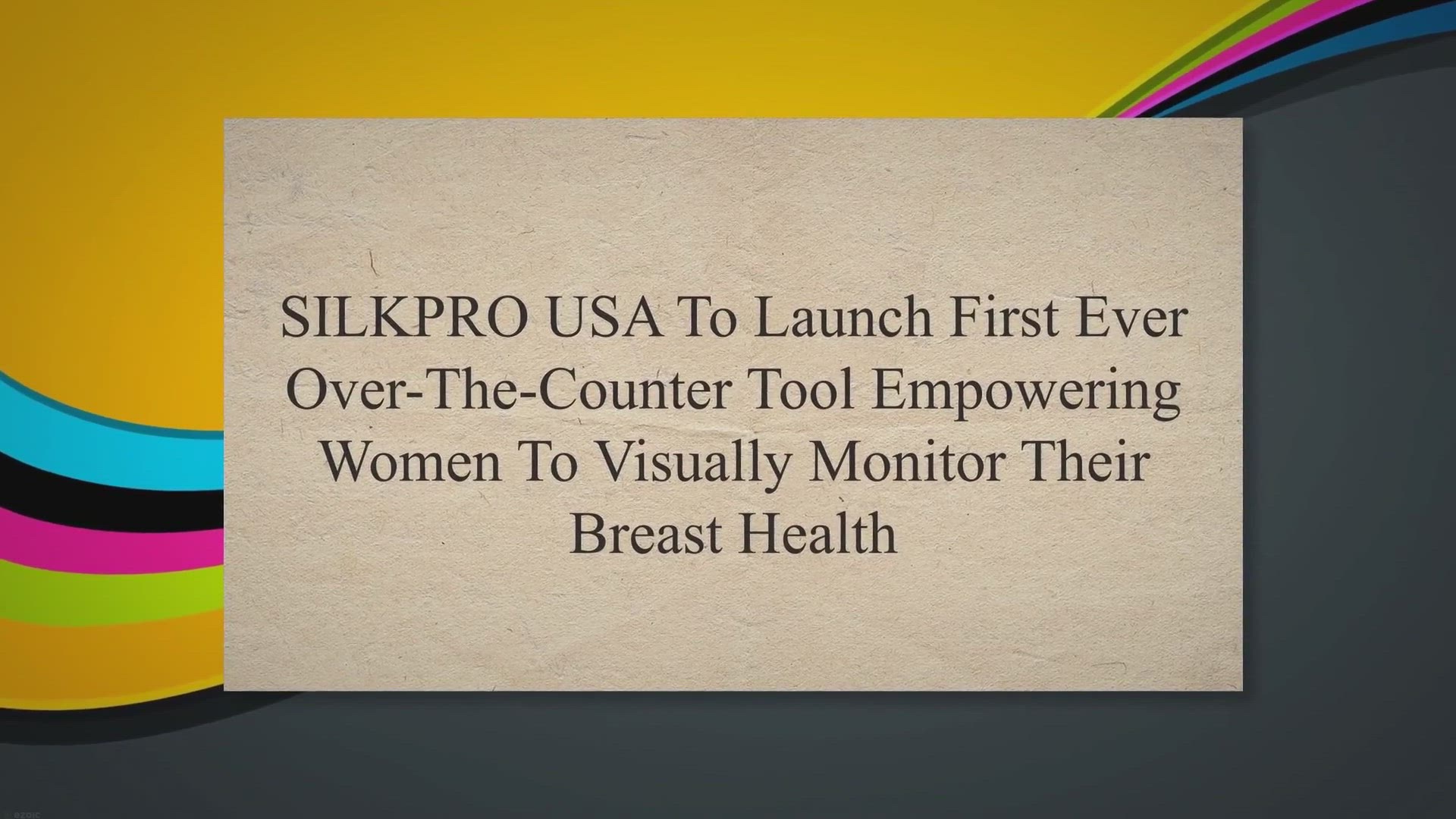 Video thumbnail for SILKPRO USA To Launch First Ever Over-The-Counter Tool Empowering Women To Visually Monitor Their Breast Health