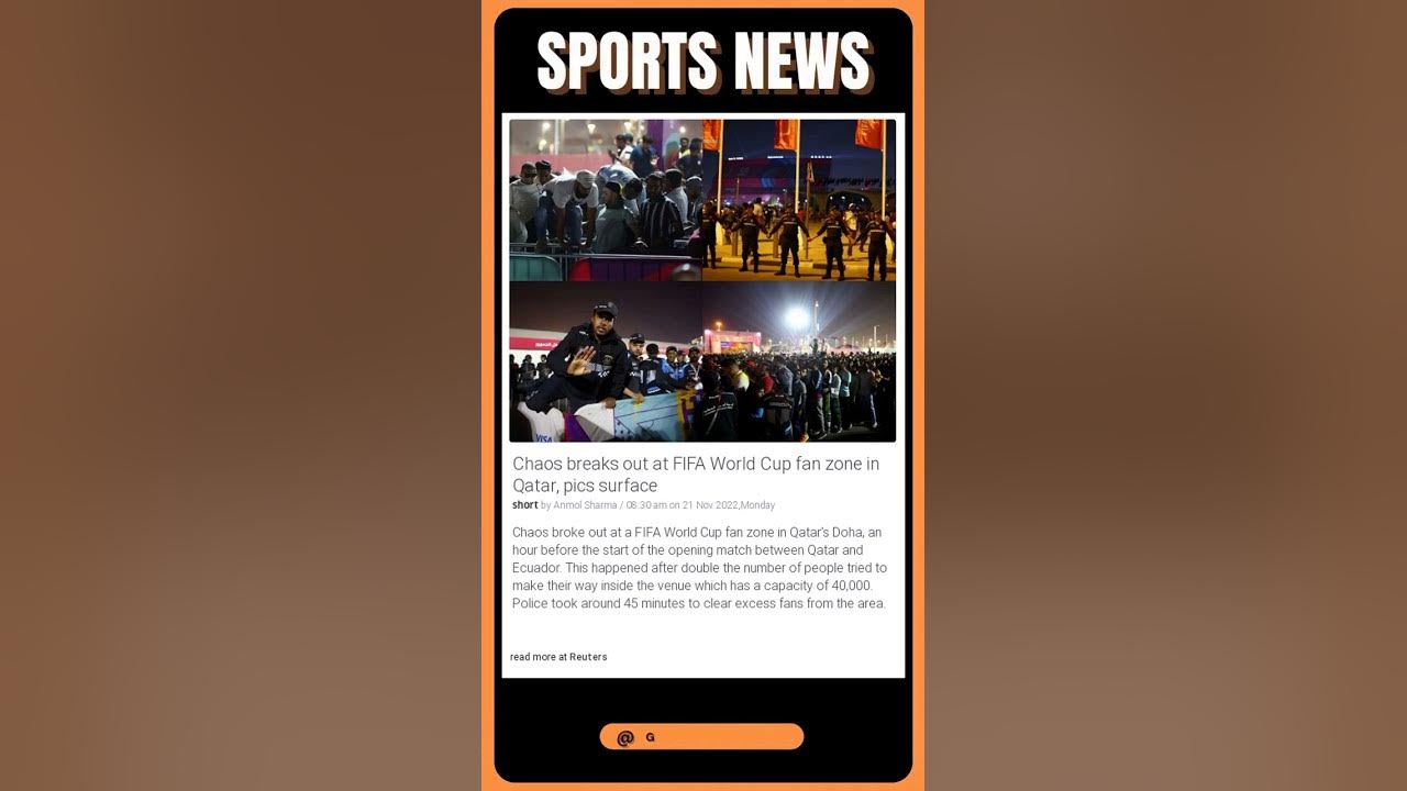 Video thumbnail for Actual Information | Chaos at the FIFA World Cup fan zone in Qatar! | #shorts #sports