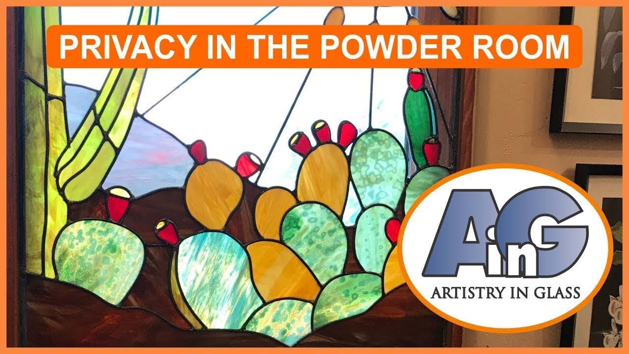 'Video thumbnail for Stained glass provides privacy in powder room'
