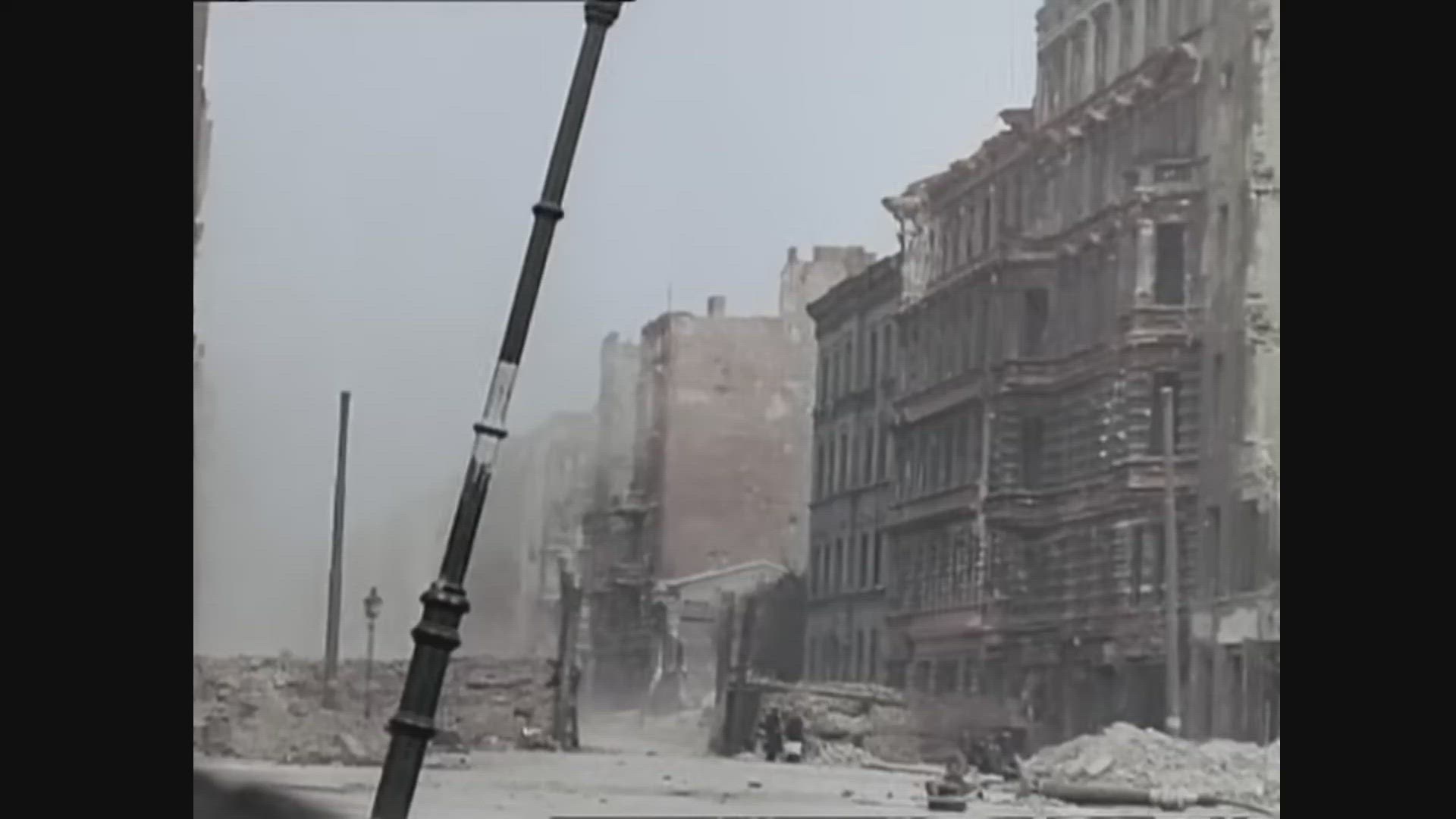 'Video thumbnail for Panzer Blasts Building WWII'
