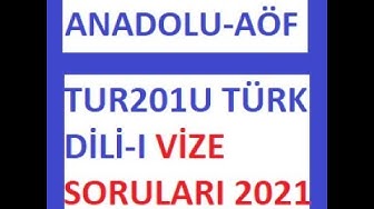 'Video thumbnail for TUR201U Türk Dili 1 Vize'