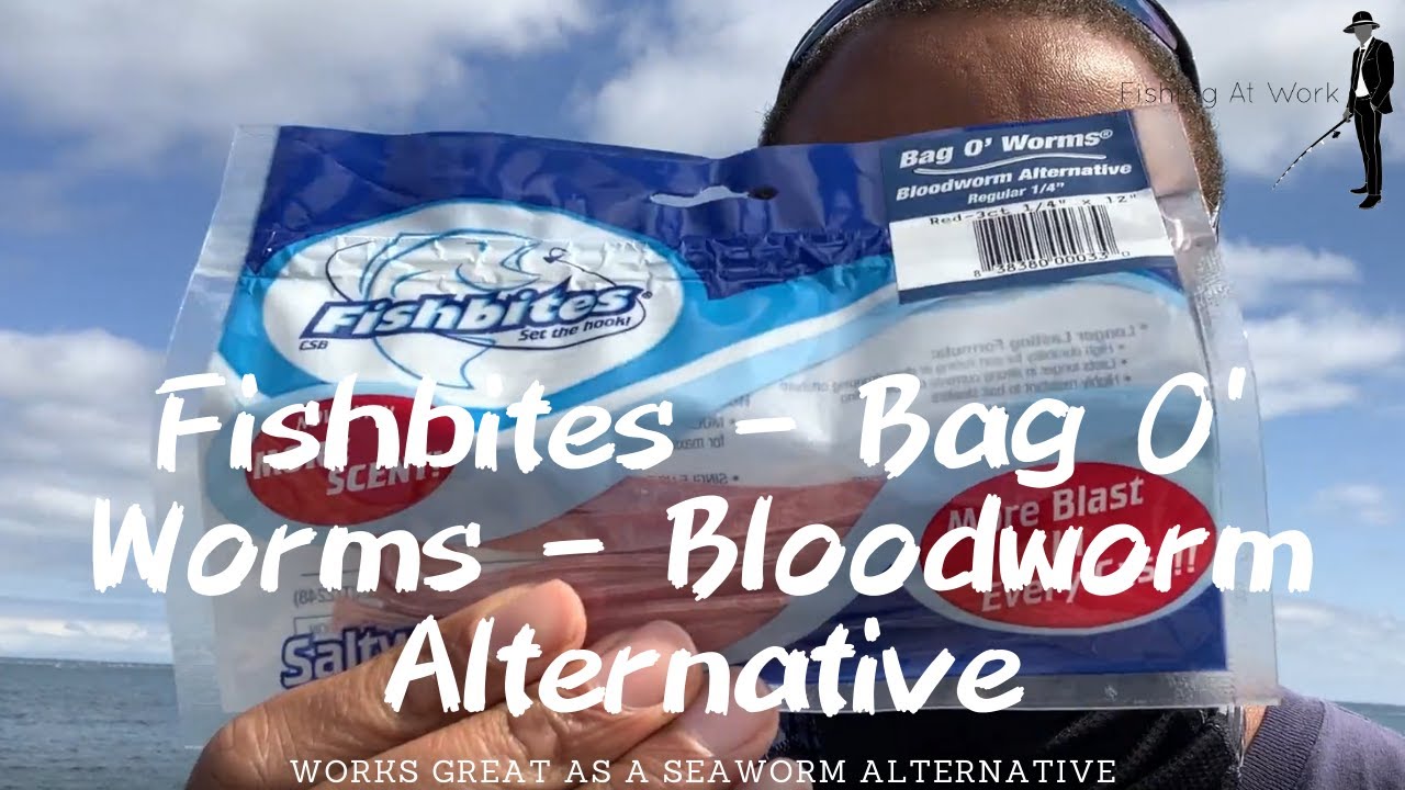 'Video thumbnail for Fishbites - Bag O' Worms - Bloodworm Alernative Review - Great For Surfcasting!'