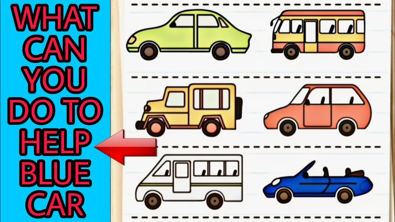 'Video thumbnail for Giải đố thử thách trí tuệ phiên bản tiếng anh #18 | Bạn làm gì để giúp chiếc xe màu xanh đi trước ?'