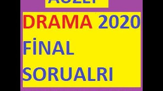 'Video thumbnail for Erken Çocukluk Eğitiminde Eğitici Drama Final 2020 Soruları Online'