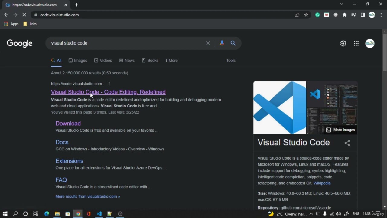 'Video thumbnail for React Js Installing Visual Studio Code editor #2'