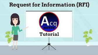 'Video thumbnail for Request for Information (RFI) Tutorial'