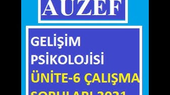 'Video thumbnail for Gelişim Psikolojisi Ünite-6 Çalışma Sorları'