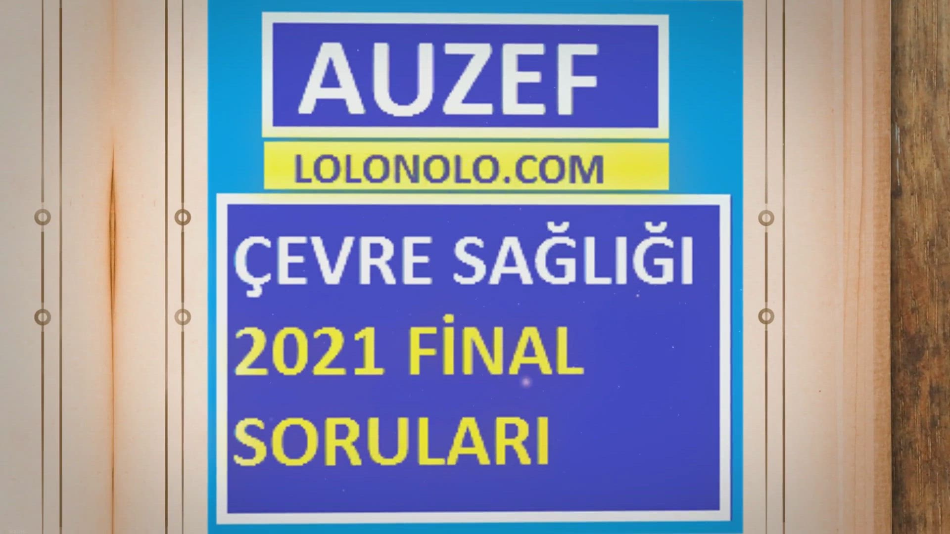 'Video thumbnail for Çevre Sağlığı 2021 Final Soruları'