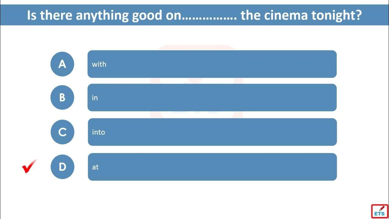 'Video thumbnail for English Verb Tenses: English Prepositions Quiz 40'