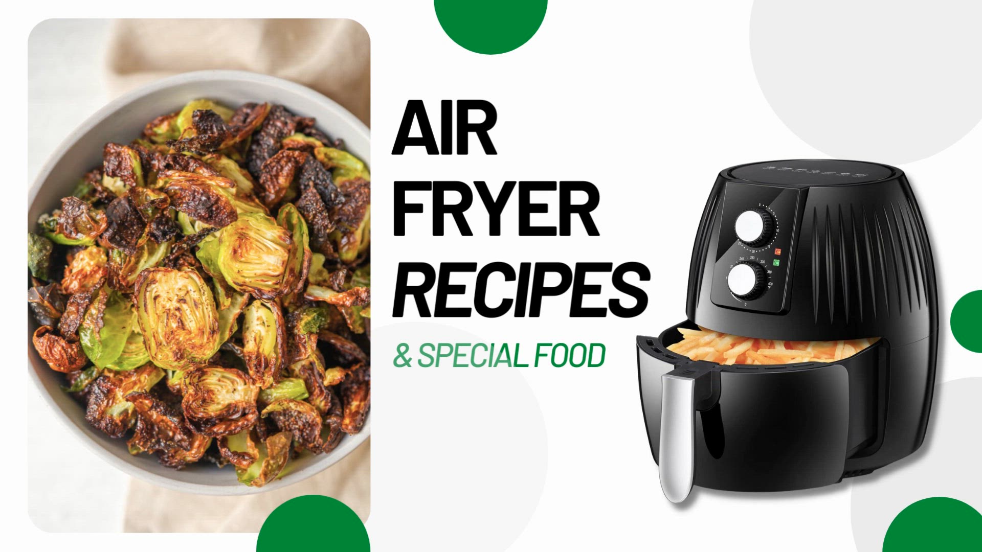'Video thumbnail for Air Fryer Recipe - brussels sprouts'