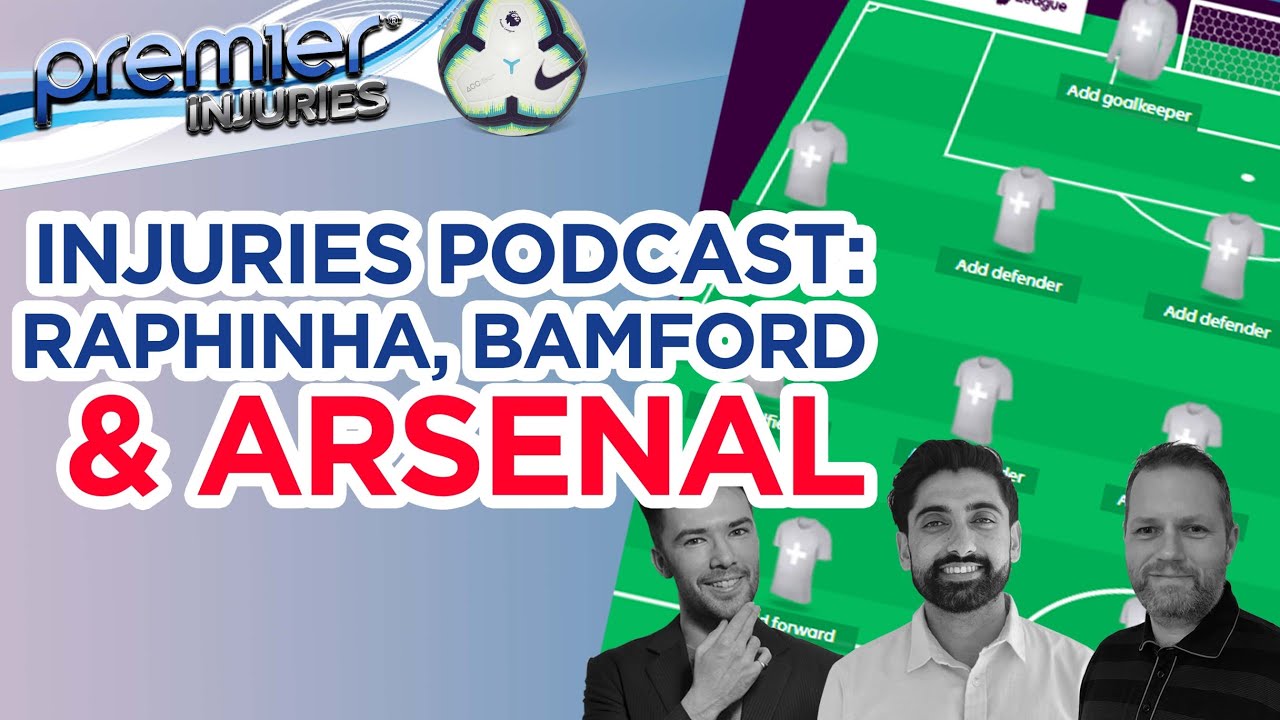 'Video thumbnail for FPL Injury Pod (Dr Raj 3cB Performance) | Raphinha, Bamford & Arsenal | Premier League Injury News'