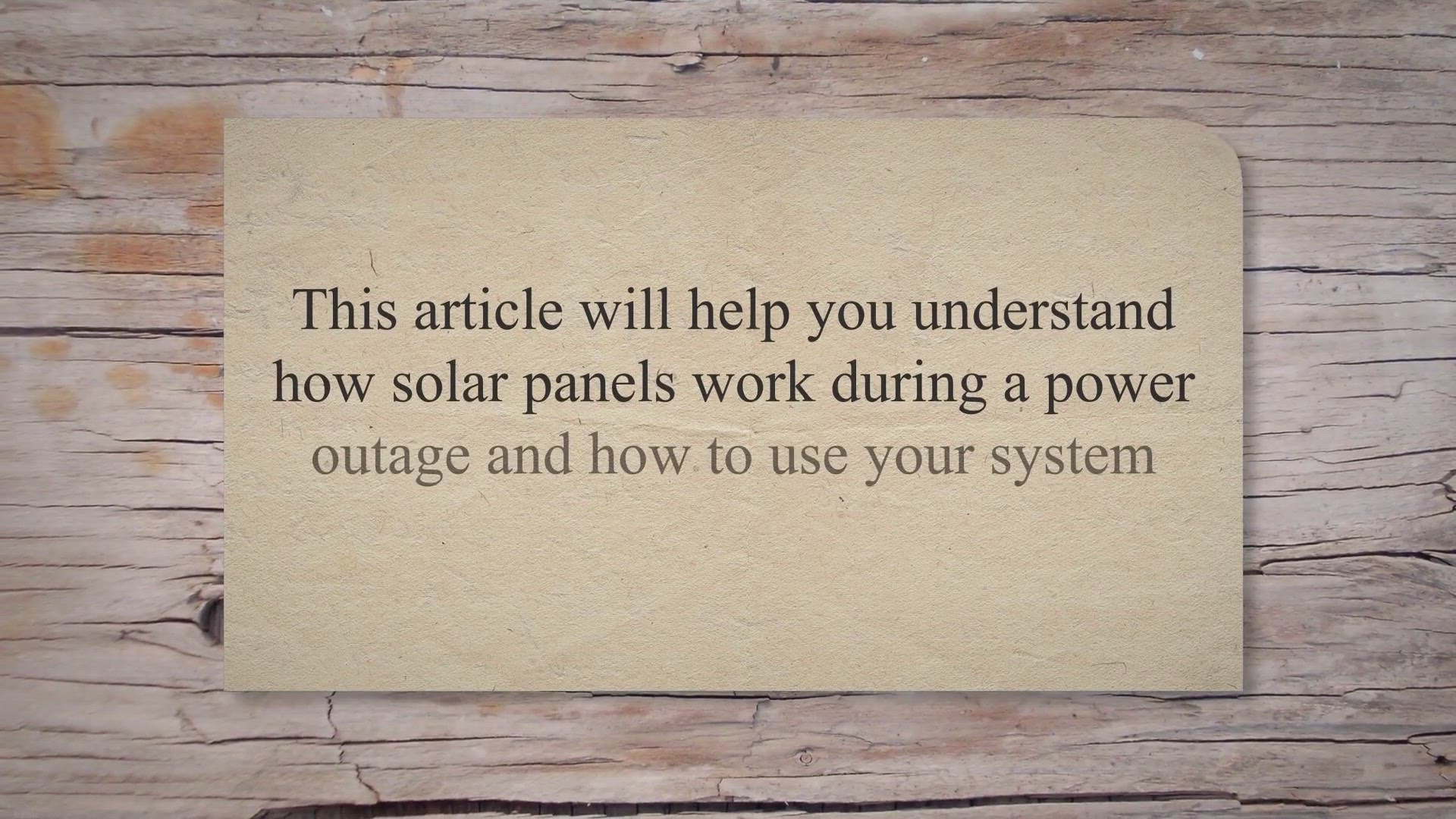 'Video thumbnail for How to Use Solar Panels During a Power Outage? 2023 - Ablison Energy'