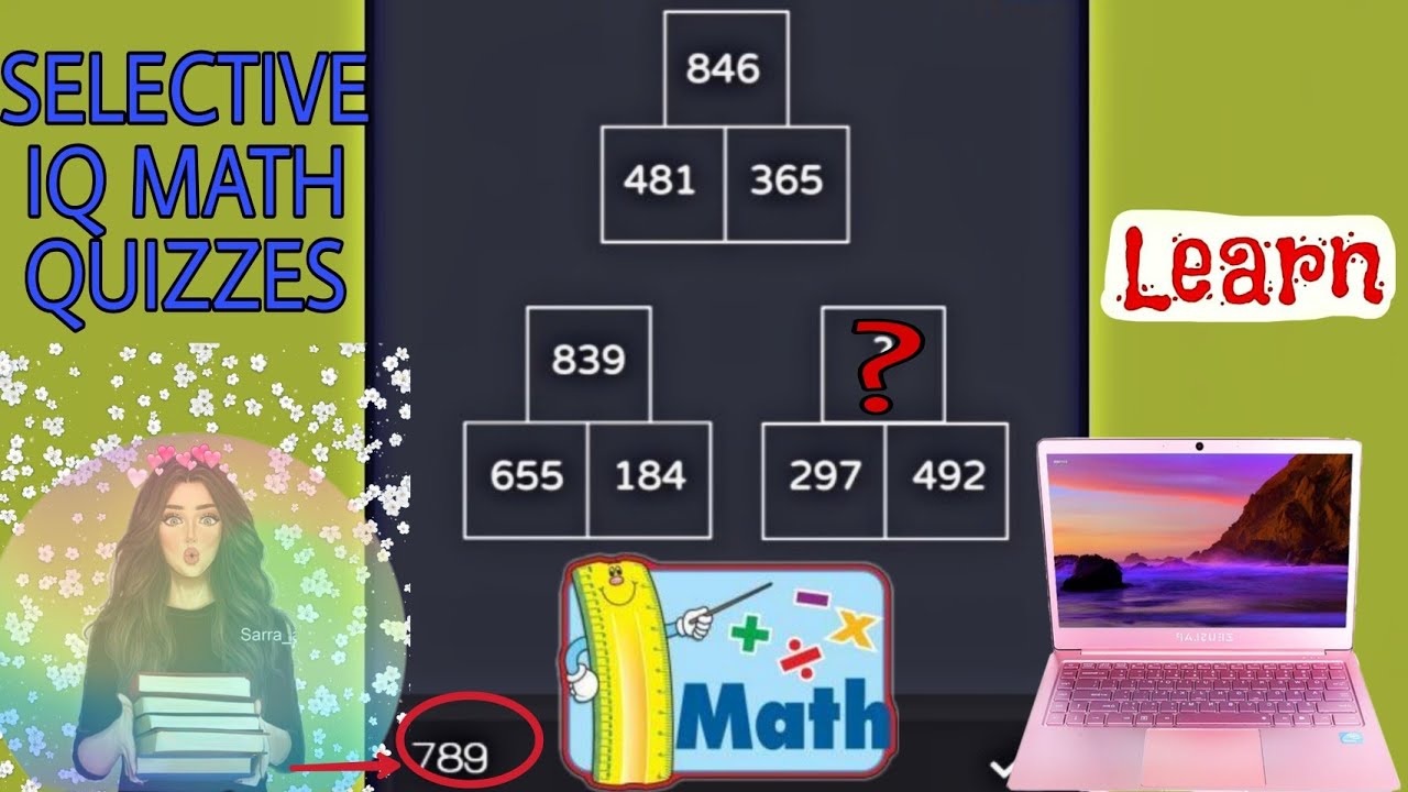 'Video thumbnail for Good, selective riddles of math iq | Training to improve mathematical thinking | increase IQ part 1'