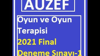 'Video thumbnail for Oyun ve Oyun Terapisi 2021 Final Deneme Sınavı -1'