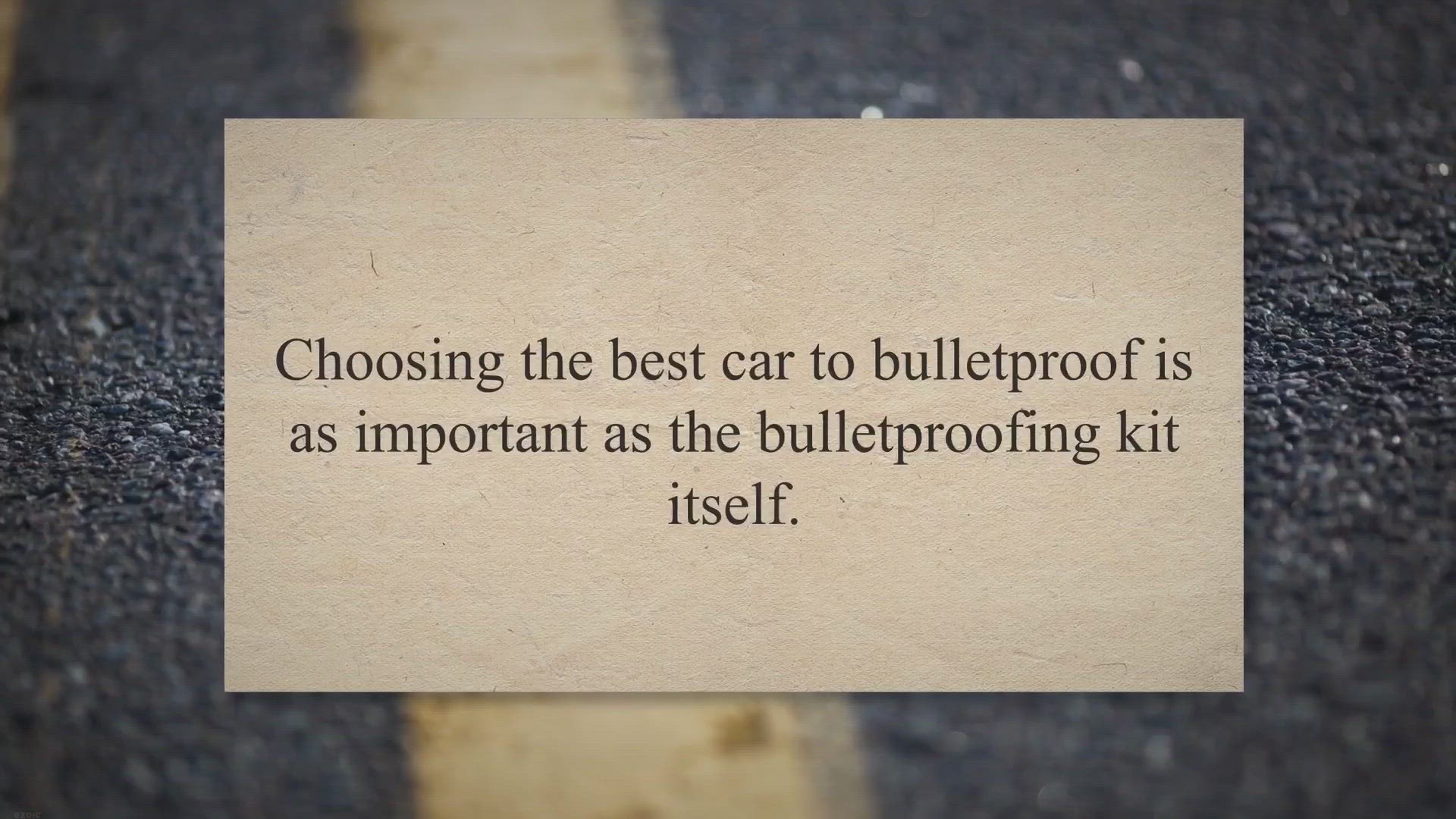 'Video thumbnail for Which cars are the best fit for bulletproofing?'