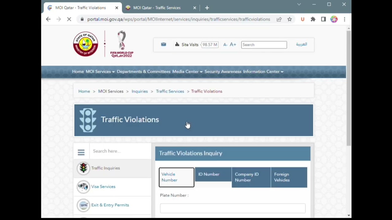 Video thumbnail for how to check traffic fine online - Qatar traffic violation