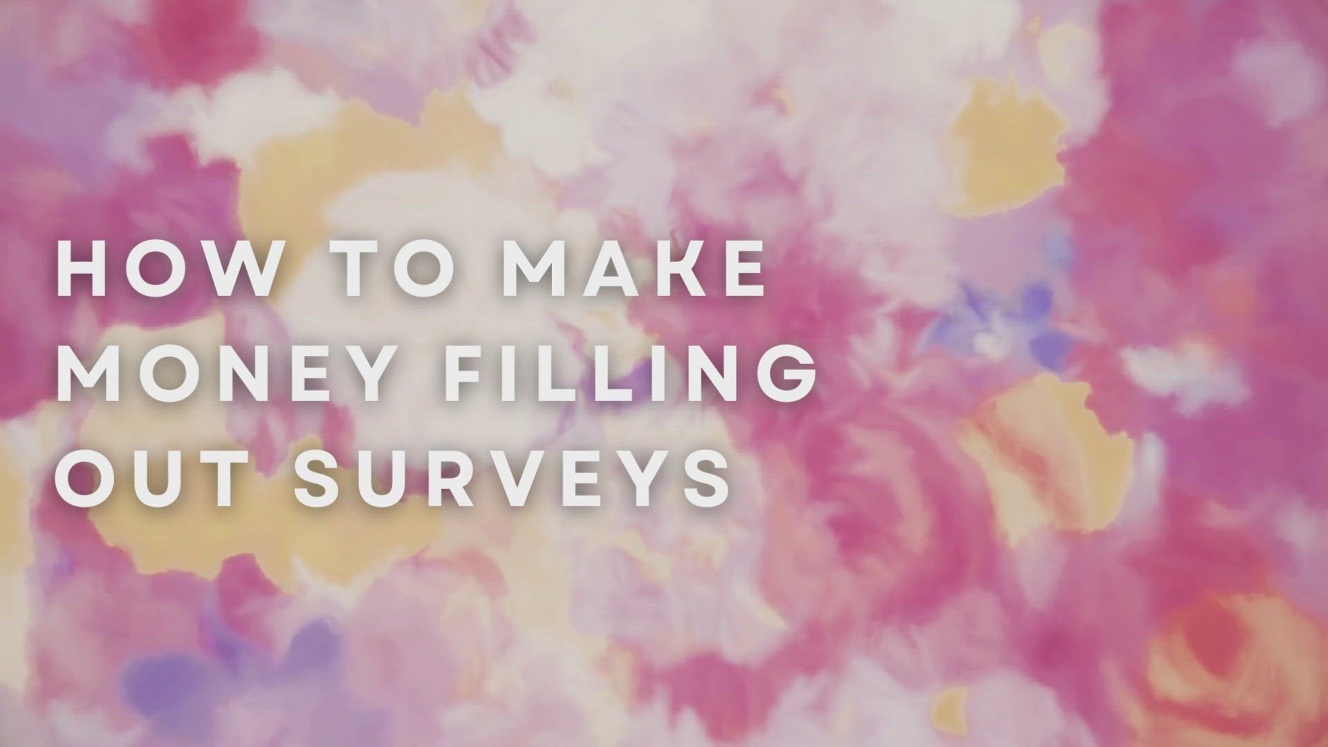 'Video thumbnail for How To Make Money Filling Out Surveys'