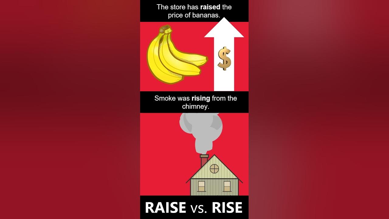 'Video thumbnail for Raise Vs. Rise (English grammar) #short'