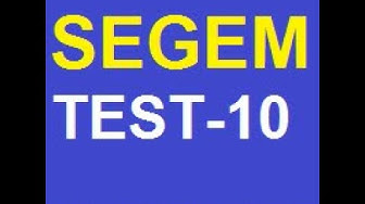 'Video thumbnail for Segem Test 10 Segem Çıkmış Sorular '