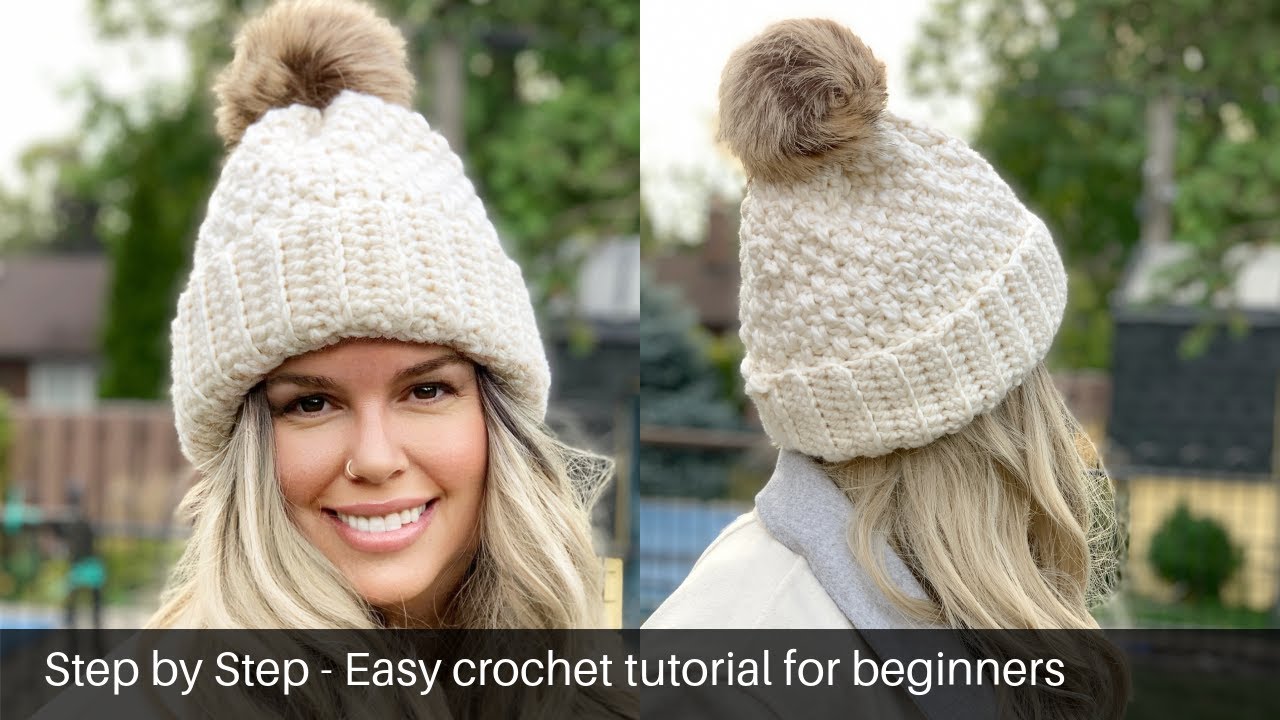 Easy Free Crochet Hat Pattern Make - Super Bulky Yarn - Pretty Darn Adorable