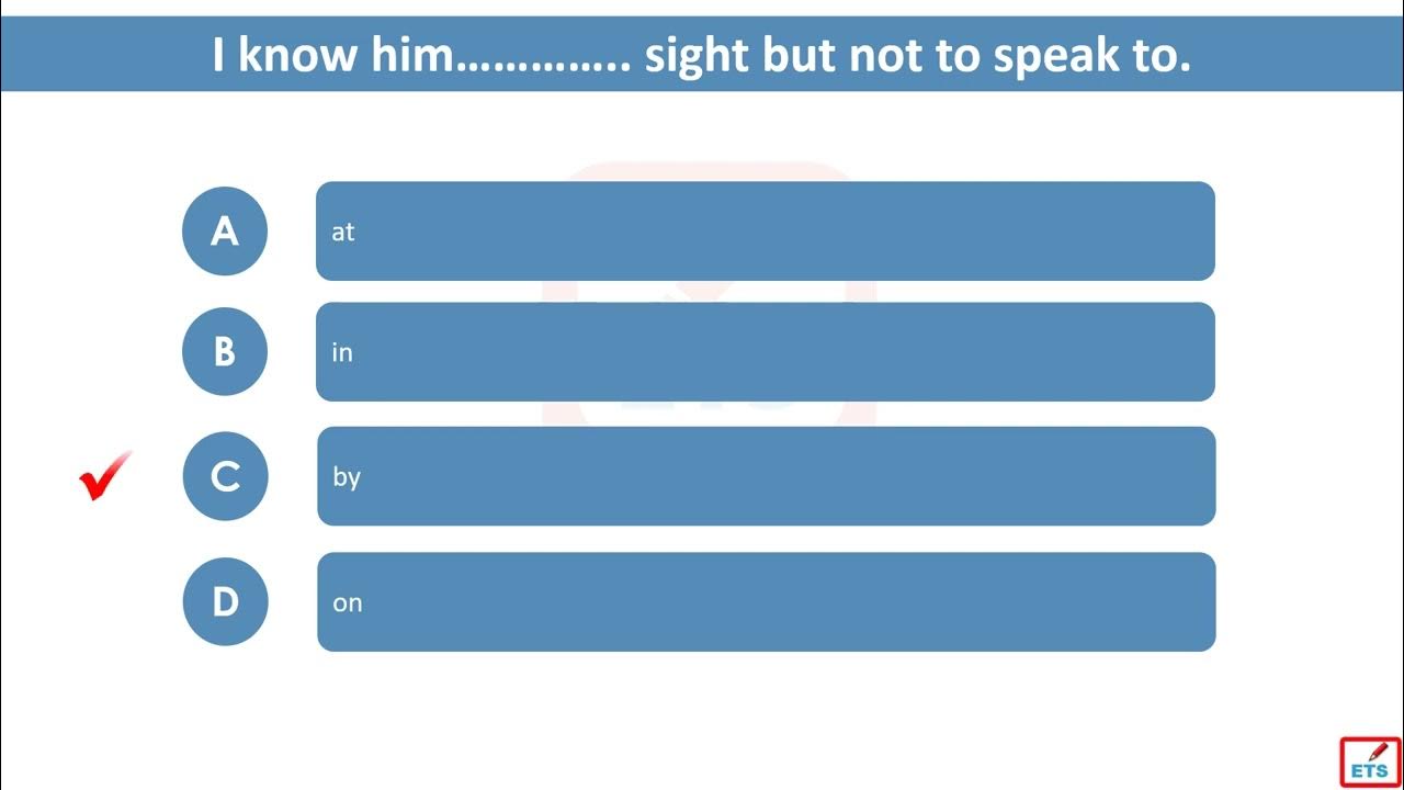 'Video thumbnail for English Prepositions Quiz 43'