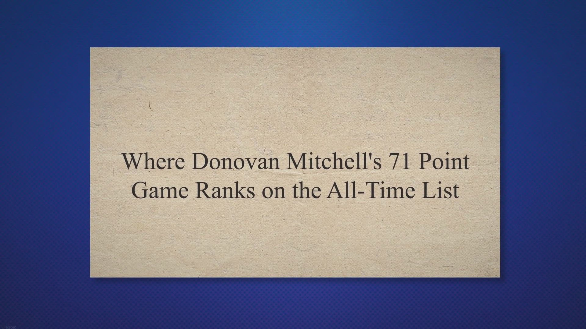 Video thumbnail for Where Donovan Mitchell's 71 Point Game Ranks on the All-Time List