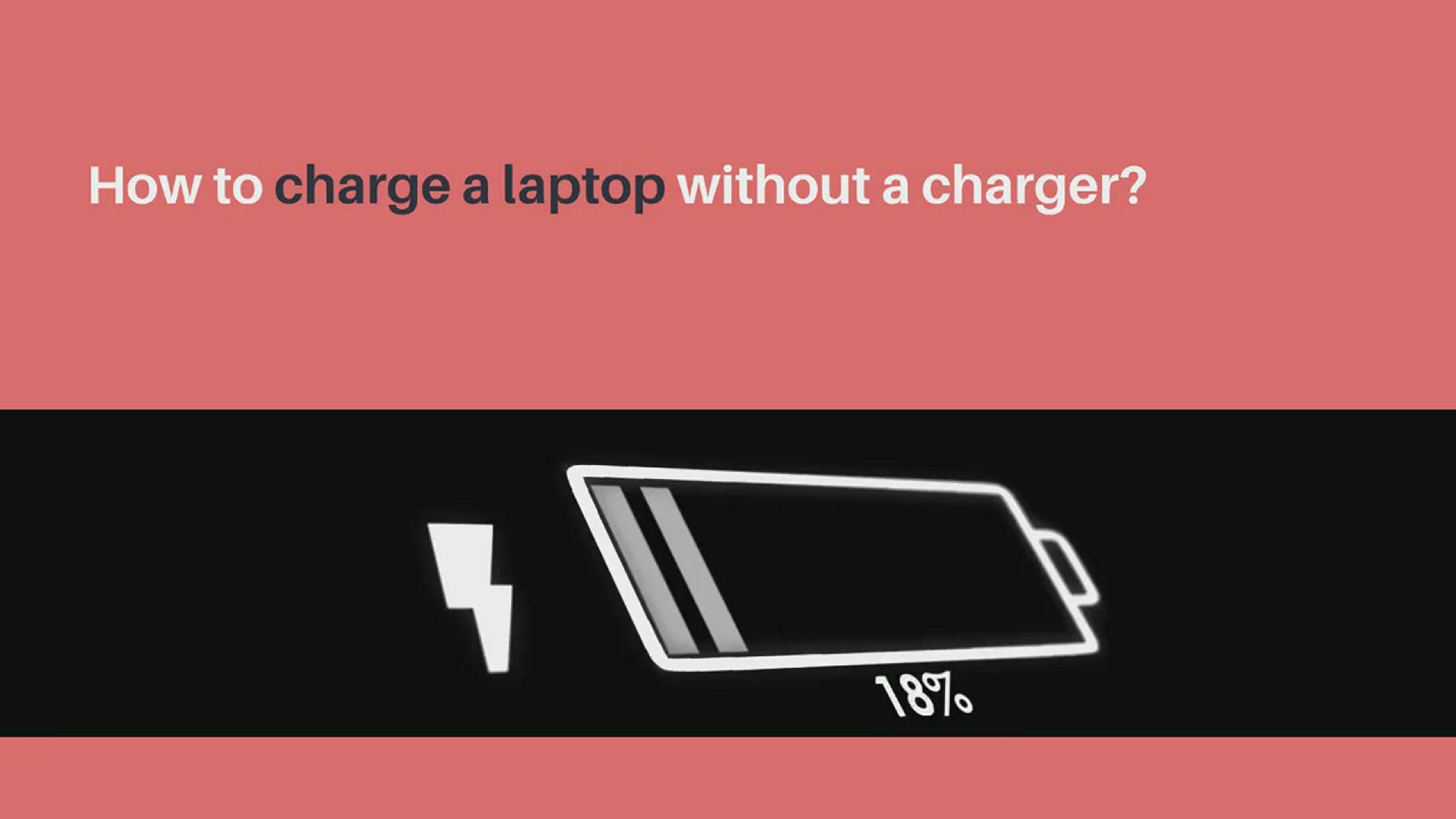 'Video thumbnail for How to charge a laptop without a charger?'