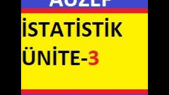 'Video thumbnail for Auzef İstatistik Ünite-3 Testi'