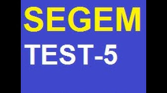 'Video thumbnail for Segem Test 5 Segem Çıkmış Sorular'