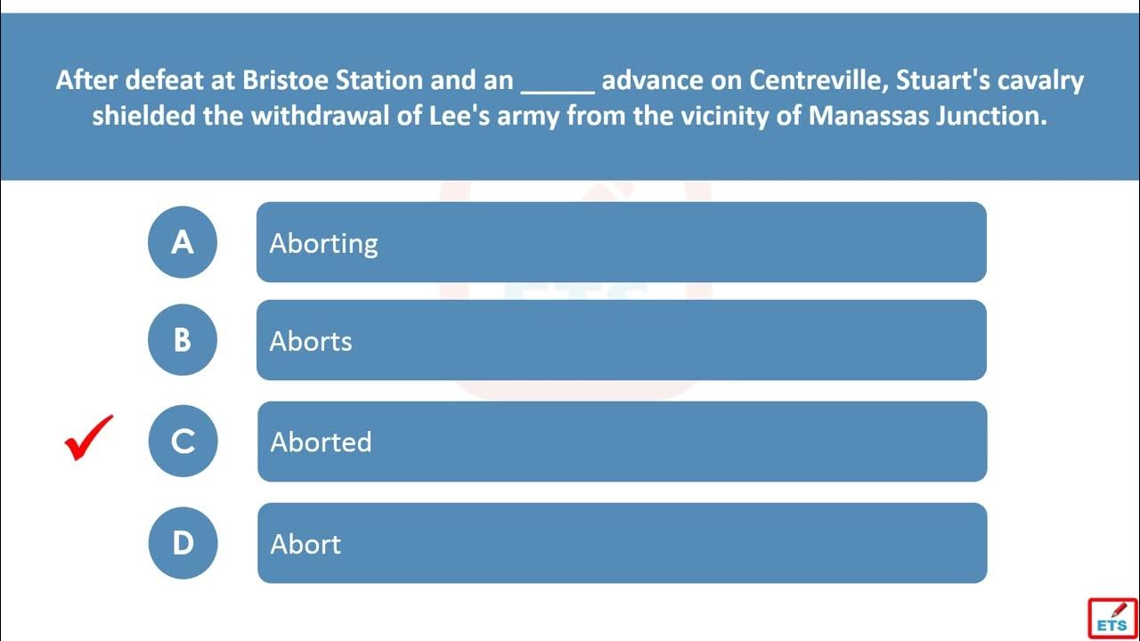 'Video thumbnail for English Verb Tenses: Abort, Aborts, Aborted, Aborting Quiz'
