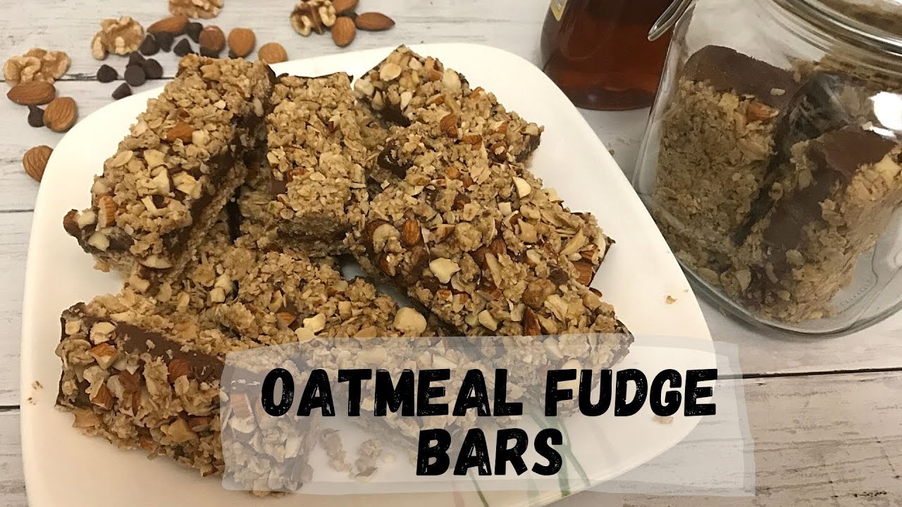 Video thumbnail for Oatmeal Bars Recipe No Bake | Healthy Oatmeal Fudge Bars | Happy Tummy Recipes