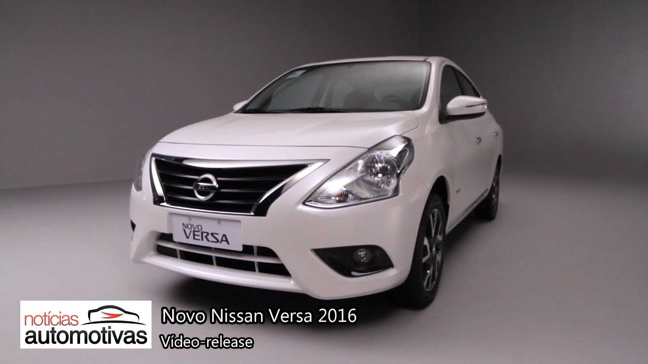 'Video thumbnail for Novo Nissan Versa 2016 - Video-release - NotíciasAutomotivas.com.br'