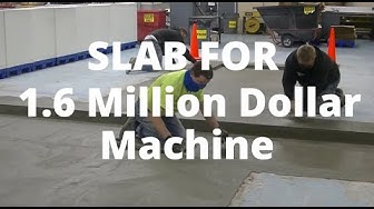 'Video thumbnail for Concrete Slab For A 1.6 Million Dollar Paper Machine'