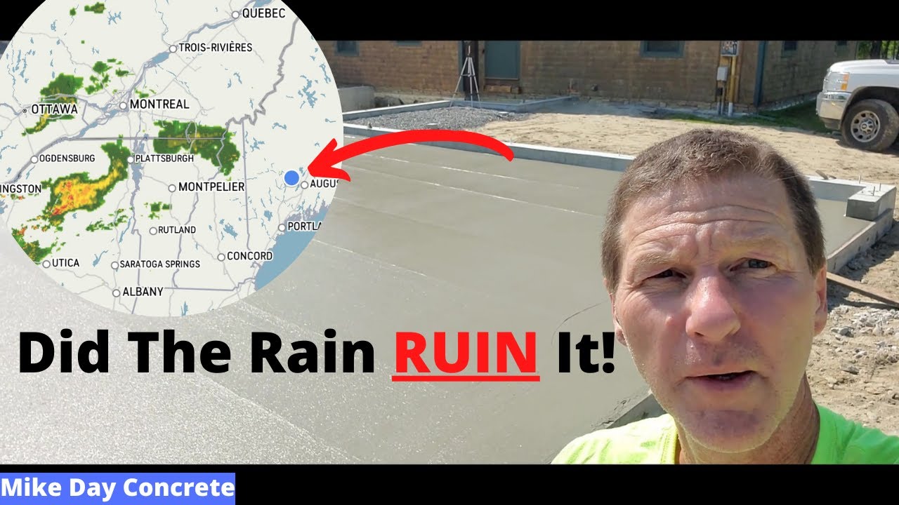 'Video thumbnail for Pouring A Concrete Floor when Rain is in the Forecast (Fast Setting Concrete)'