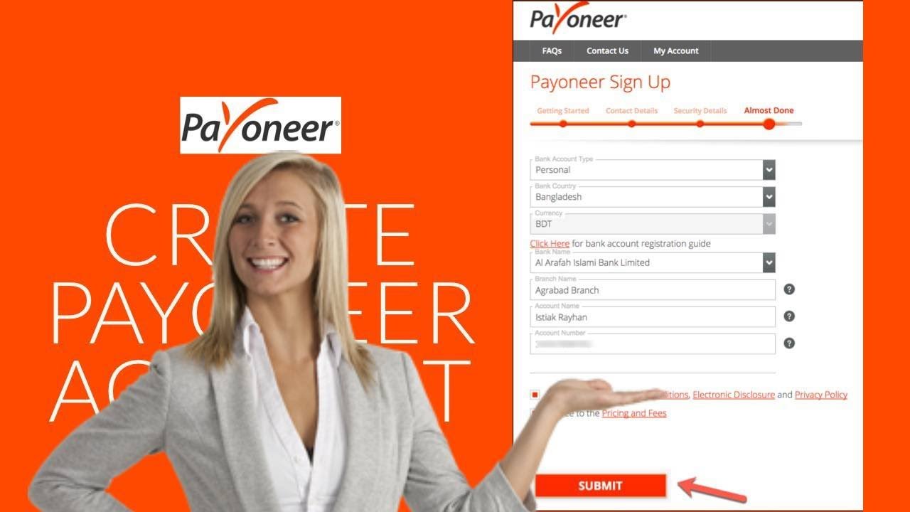 Video thumbnail for how to create payoneer account ?