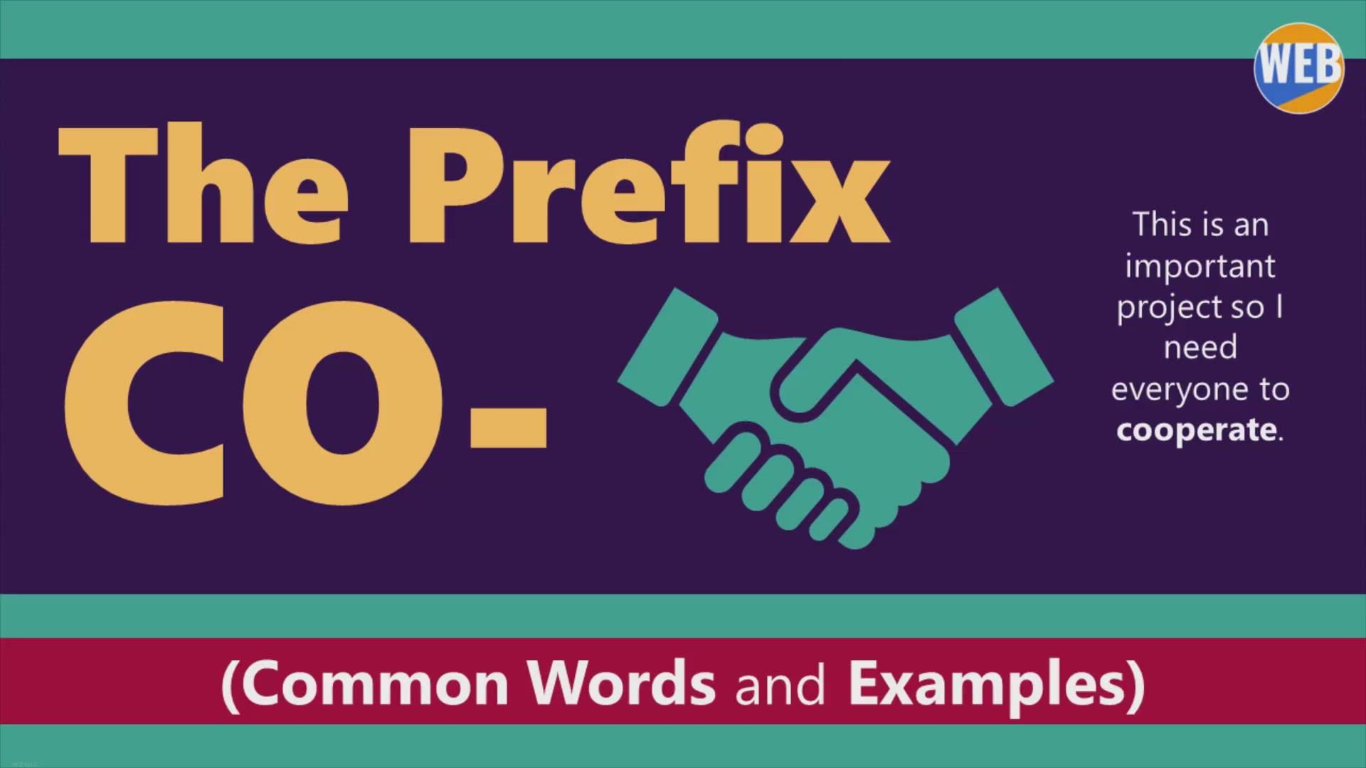 'Video thumbnail for The Prefix CO- examples (Common Words)'