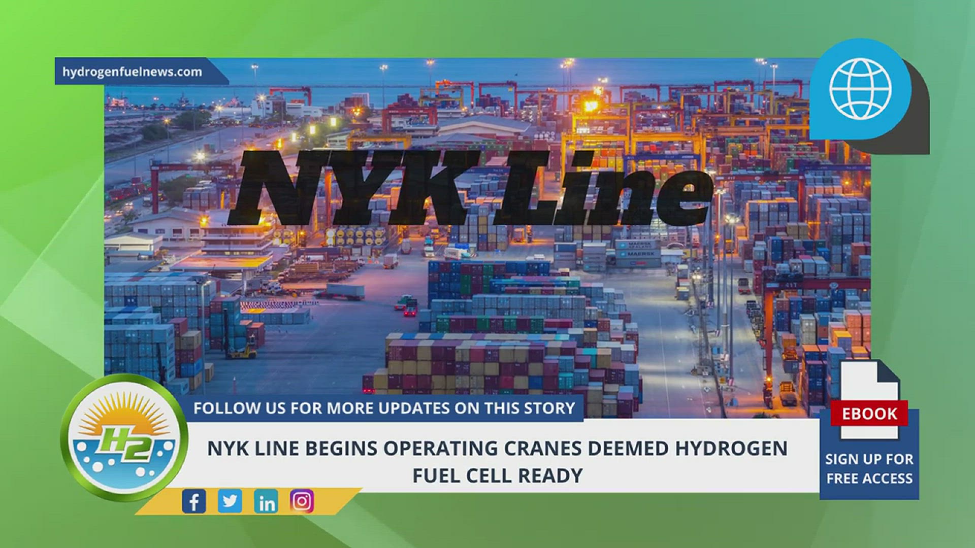 'Video thumbnail for NYK Line begins operating cranes deemed hydrogen fuel cell ready'