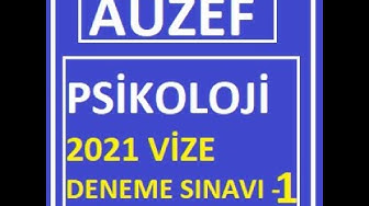 'Video thumbnail for Psikoloji 2021 Vize Deneme Sınavı -1'