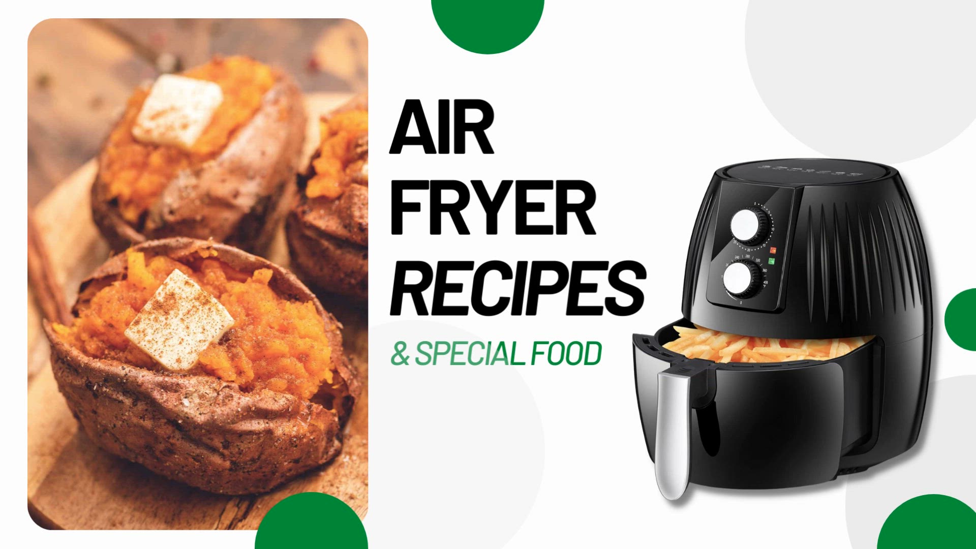 'Video thumbnail for Air Fryer Recipe - Baked Sweet Potato'