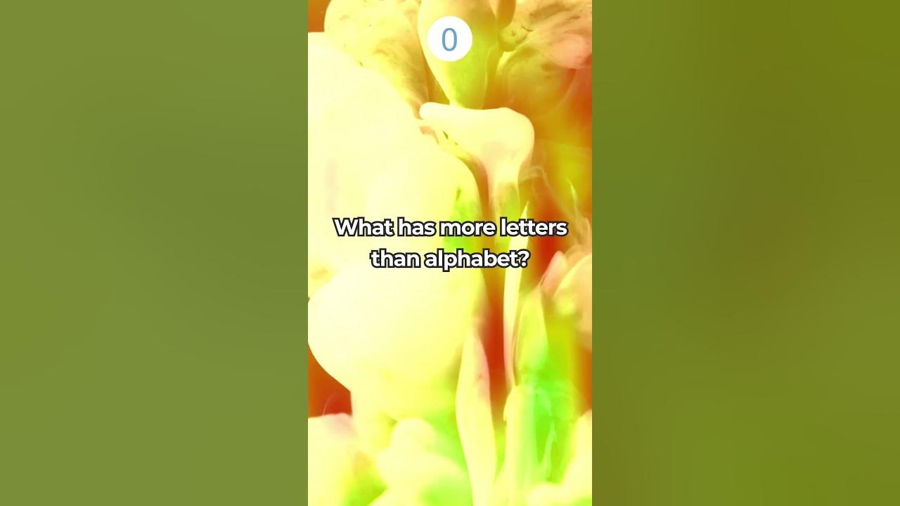 'Video thumbnail for What has more letters than the alphabet? | Riddle with Answer'
