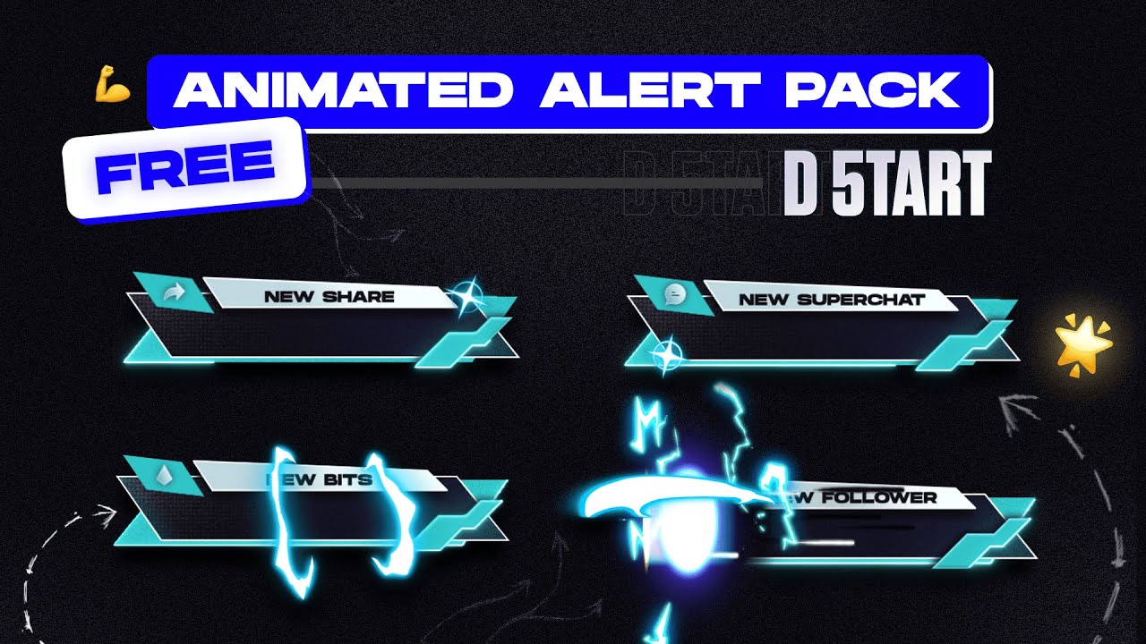 'Video thumbnail for Animated stream alerts free download with SFX - Full Pack D 5tart Stream Alerts'