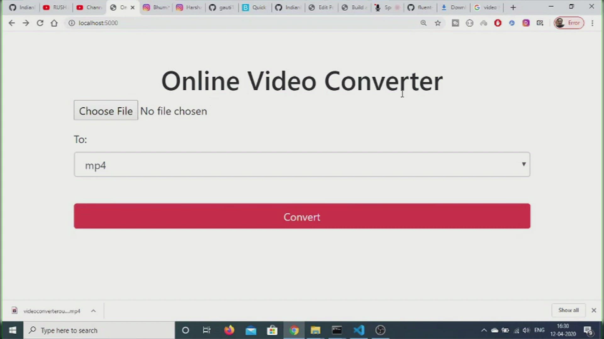 Video thumbnail for FFMPEG Tutorial | Video Converter App in Node.js Fluent FFMPEG | Javascript FFMPEG Tutorial