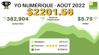 'Video thumbnail for Comment Nous Avons Gagné Plus De 2200$ De Revenus Publicitaires Passifs Sur Nos Sites Web En Août!'