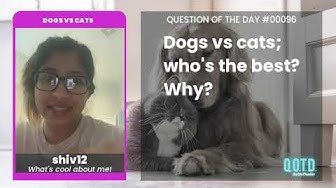 Video thumbnail for shiv12 likes dogs more because they are active. Plus, they go #2 outside!