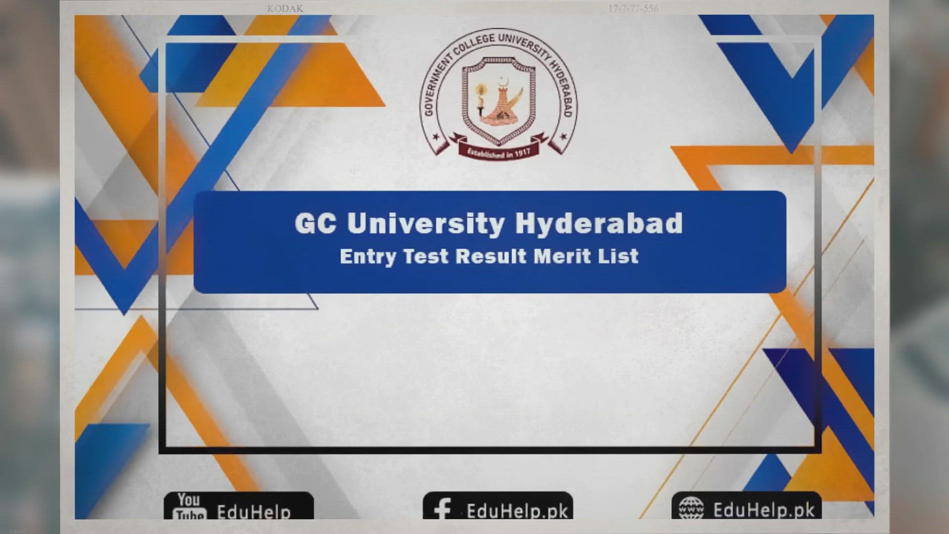 Video thumbnail for GC University Hyderabad Result 2023 Merit List