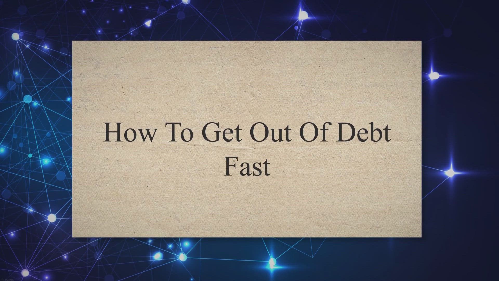 'Video thumbnail for How To Get Out Of Debt Fast'